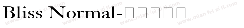 Bliss Normal字体转换